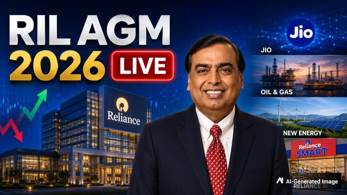 Reliance Industries AGM 2026 LIVE: Jio Ajukan Draf IPO ke Sebi, Reliance Intelligence Akan Mengganggu Ekonomi AI - Goodreturns