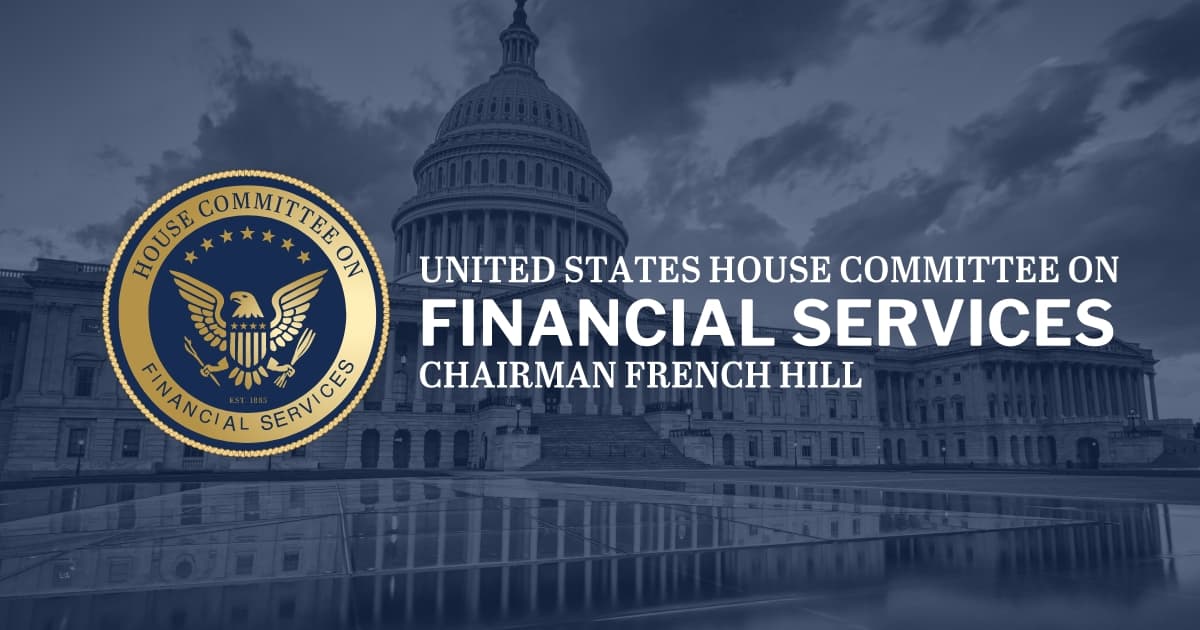 HEARINGS NOTICE: House Financial Services Committee Schedule for July 2026