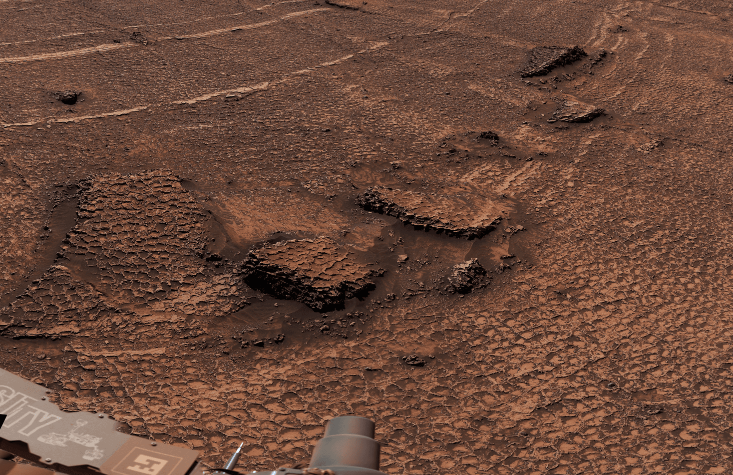Nearly 14 years into its Mars mission, NASA’s Curiosity rover photographed a valley called Valle Grande in June 2026 and found the ground carpeted with honeycomb-like fractures, each just 4–8 centimetres across, stretching in every direction as far as its cameras could see. - ScienceBlog.com
