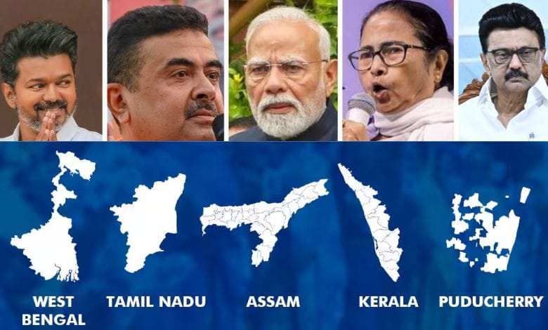 અત્યાર સુધી બંગાળમાં 117 બેઠકો પર BJPની જીત, કેરળમમાં કોંગ્રેસને 63 બેઠકો; જુઓ 8 વાગ્યા સુધીના વલણ