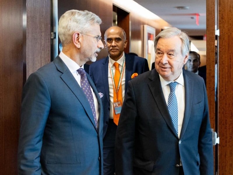 EAM Jaishankar discusses global hotspots, cooperation with UN chief (Ld)