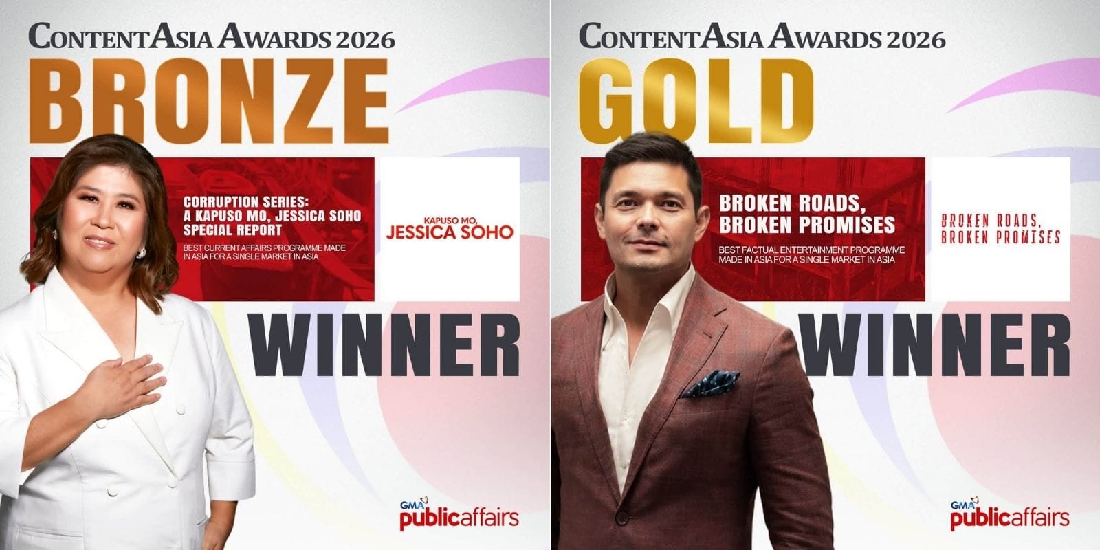 GMA Public Affairs brings home Gold, Bronze at ContentAsia Awards 2026