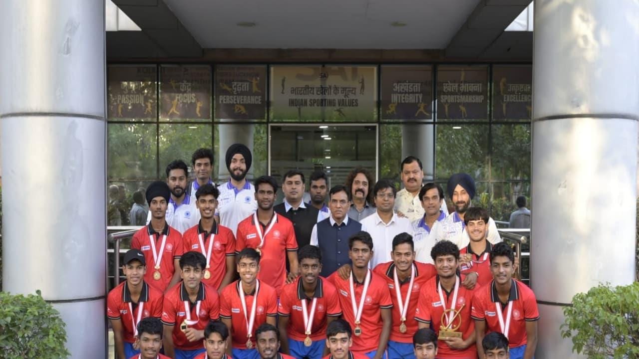 Sports Minister Felicitates U-18 Hockey Teams For Asia Cup Glory