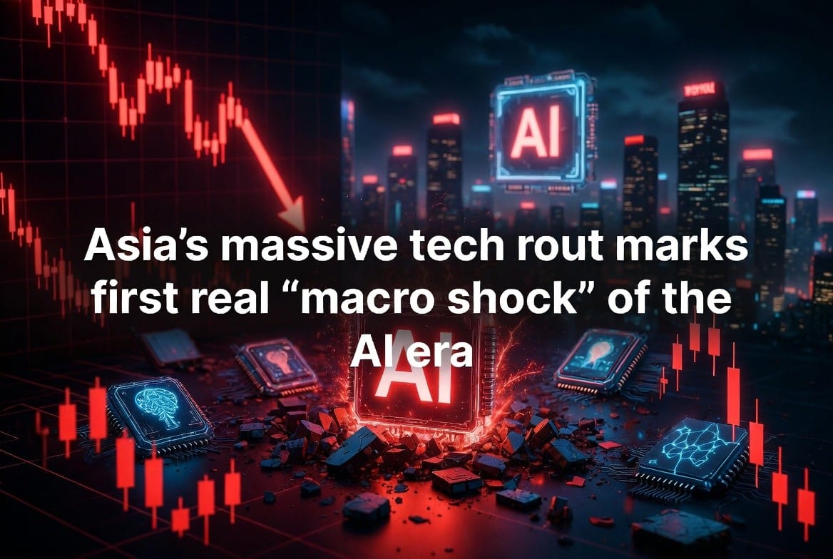 Asia's massive tech rout marks first real "macro shock" of the AI era