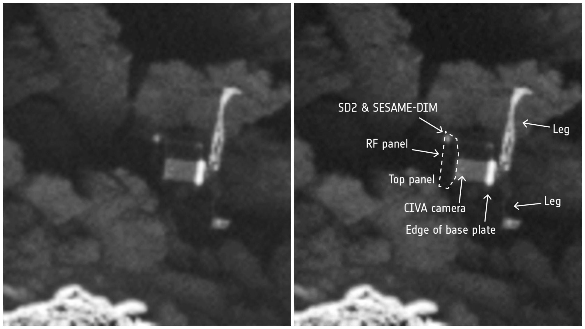 In questo giorno nello spazio! 2 settembre 2016: la sonda Rosetta ritrova il lander Philae sulla Cometa 67P dopo una ricerca durata 2 anni