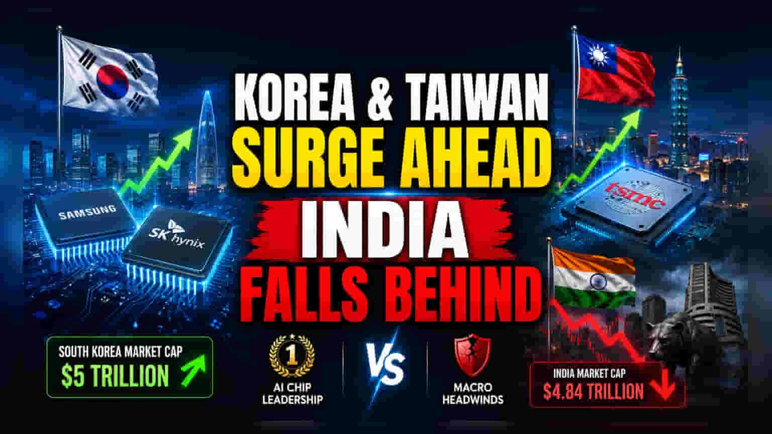 India Slips to 7th in Global Market Cap Amid AI-Led Reordering