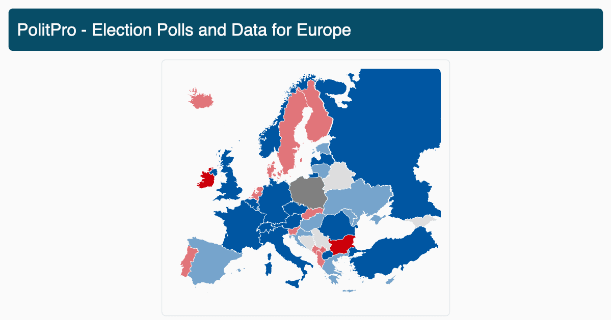 PolitPro | Election Polls, Political Trends & Data for Europe