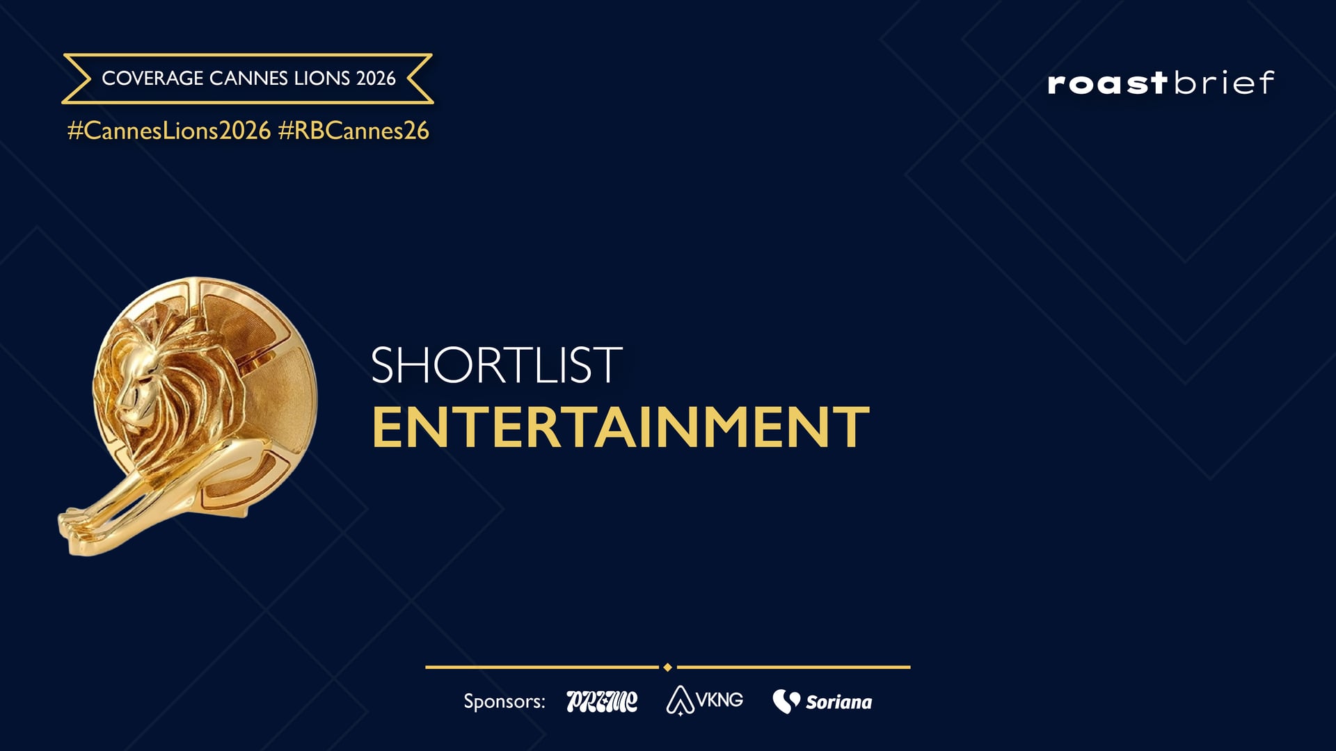 Cannes Lions 2026 onthult de shortlist voor de Entertainment Lions, met 62 finalisten die laten zien hoe merken strijden om aandacht via film, content, ervaringen, talent en cultuur - Roastbrief US