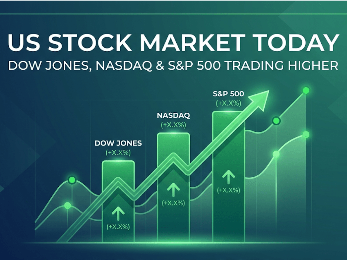US Stock Market Today: Dow Jones, NASDAQ & S&P 500 Trading Higher Amid Major Indexes Rebound from Multi-Day Losing Streak