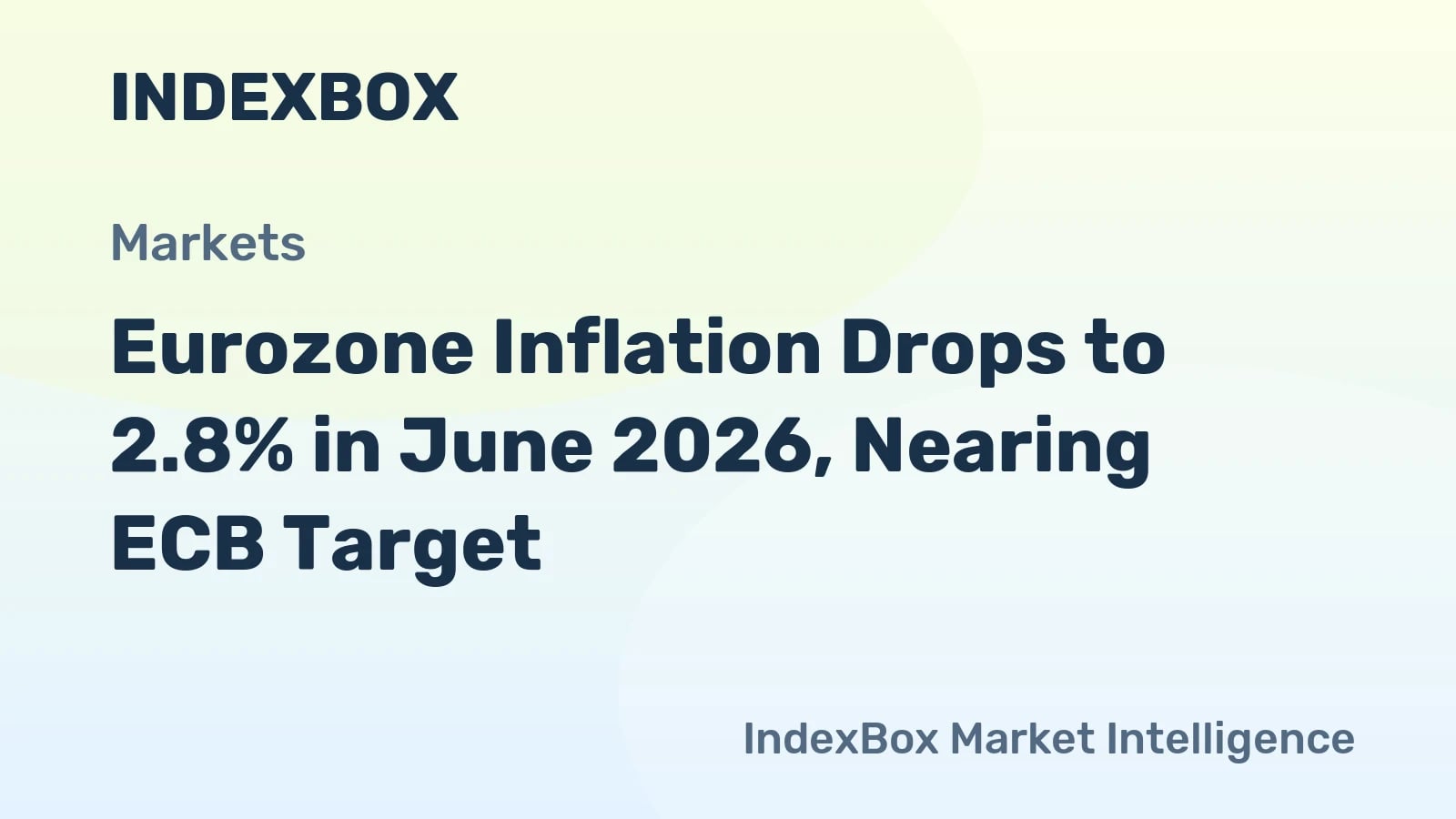 L'inflation dans la zone euro tombe à 2,8 % en juin 2026, l'inflation sous-jacente recule - Actualités et Statistiques - IndexBox