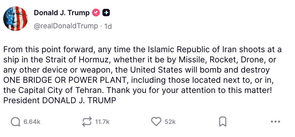 Guerra in Iran: Trump minaccia attacchi più intensi mentre i consiglieri spingono per una crisi umanitaria colpendo le riserve di cibo e acqua; il petrolio sale a oltre 100 dollari al barile; l'Iran avverte il Regno Unito; Trump rinegozia l'accordo nucleare saudita con il requisito degli Abraham Accords