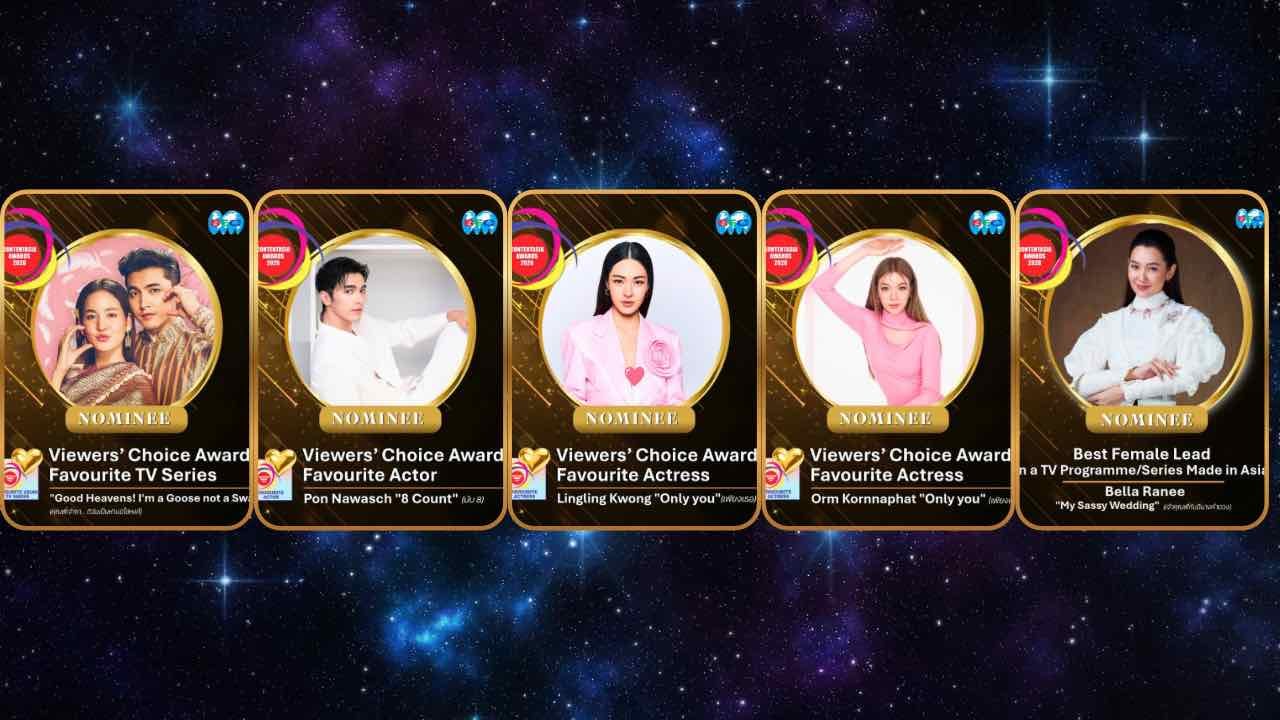 Stelle e programmi di Channel 3 nominati ai Content Asia Awards 2026 - Thai Update