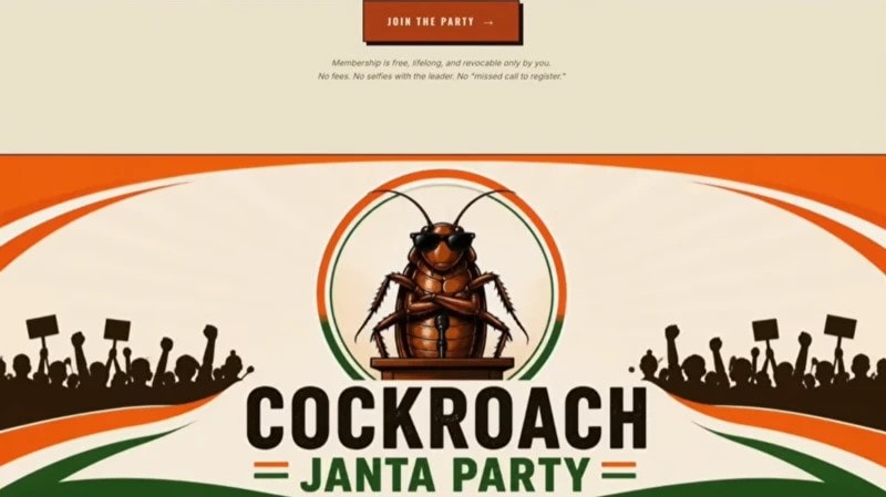 Rise of 'Cockroach Janata Party' in India - Peoples' Review