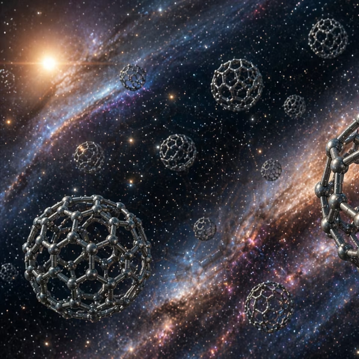 Scientists stunned by bizarre football-shaped molecules lighting up a mysterious nebula - Futura-Sciences