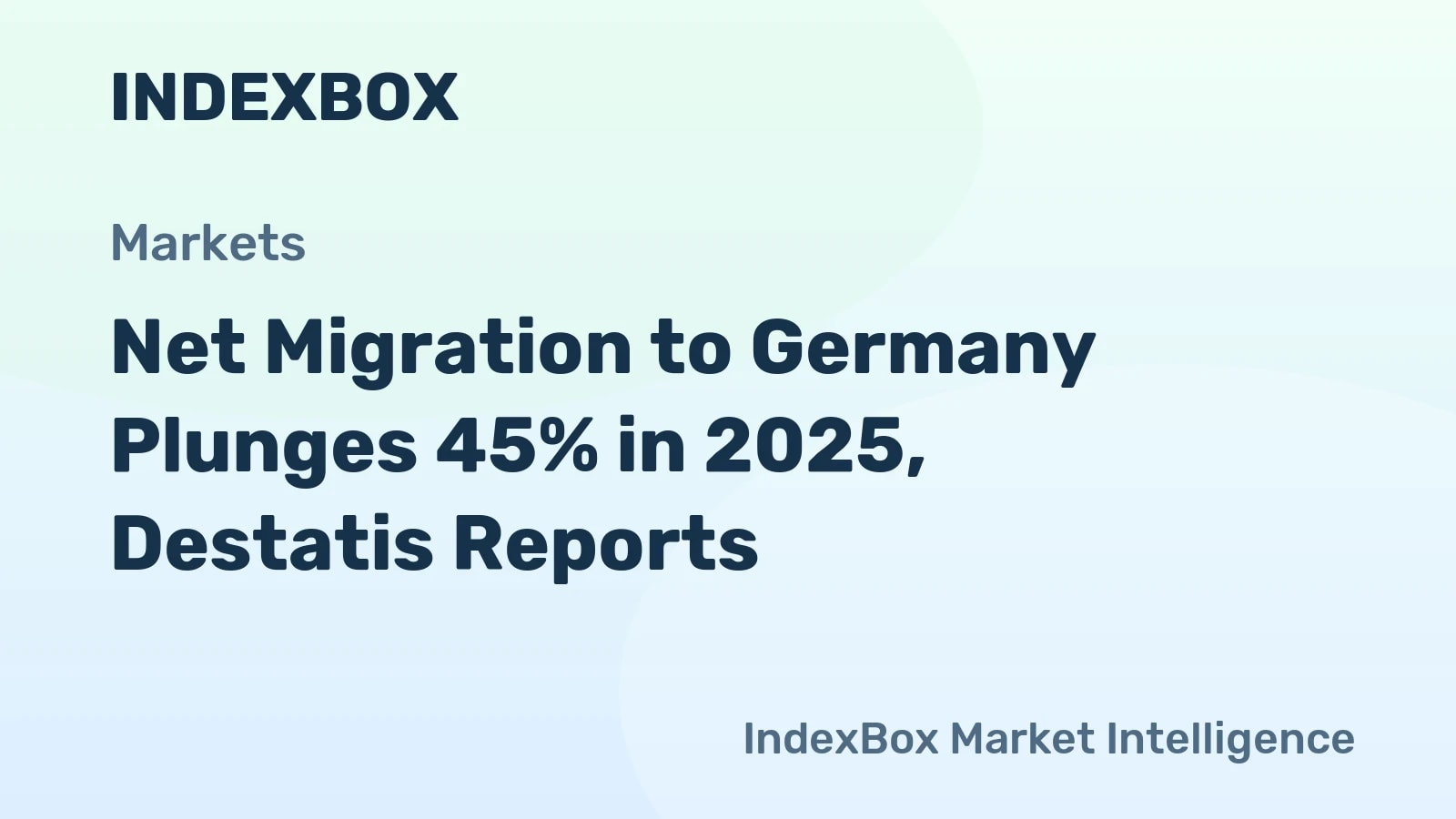 Germany Net Migration 2025: Sharp Decline of 45% Driven by Asylum and EU Trends - News and Statistics - IndexBox