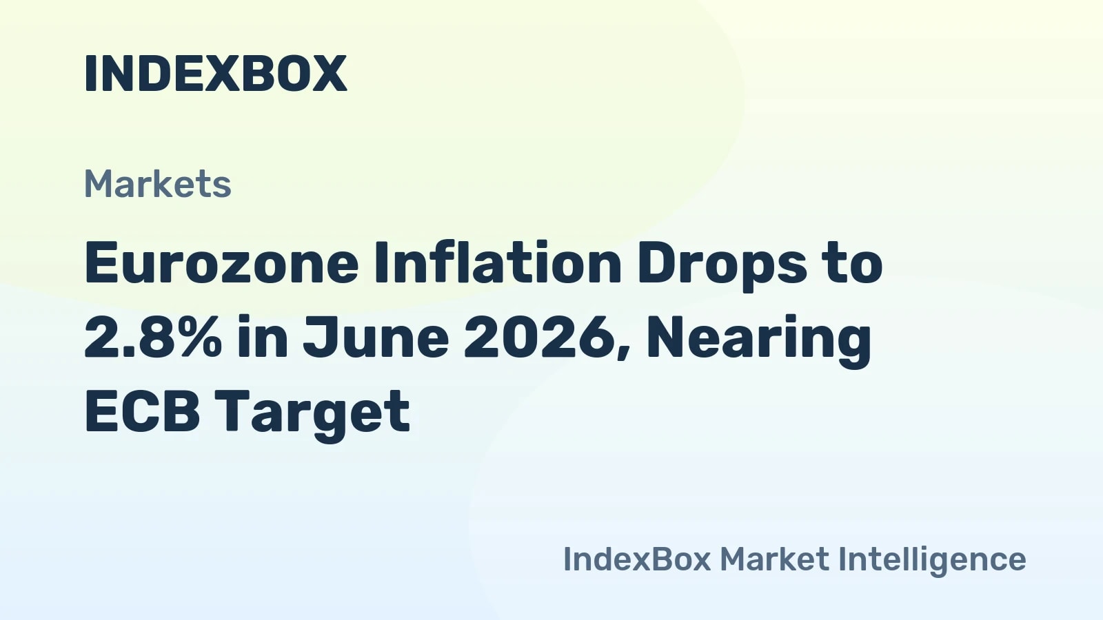 L'inflazione nell'Eurozona scende al 2,8% a giugno 2026, cala l'inflazione core - Notizie e Statistiche - IndexBox