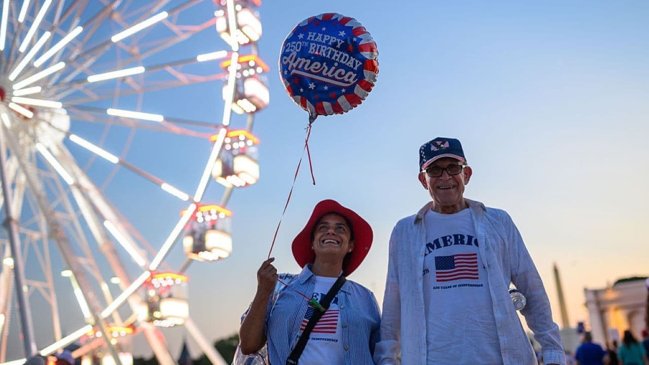 America 250 startet in der Hauptstadt, während Amerikaner trotz Wetterbedingungen den Unabhängigkeitstag feiern