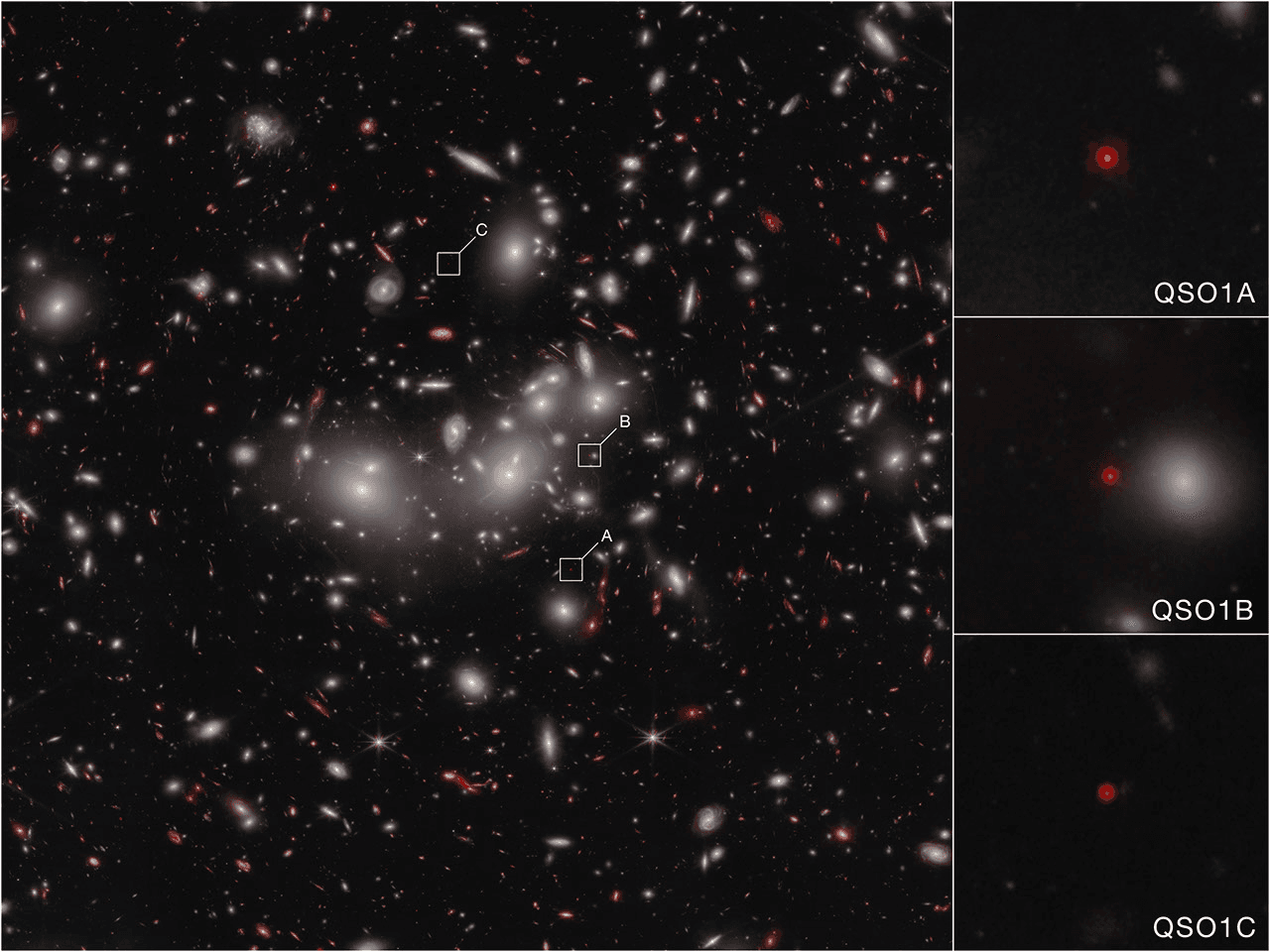 El Webb de la NASA revela un agujero negro que se formó antes que su galaxia - NASA Science