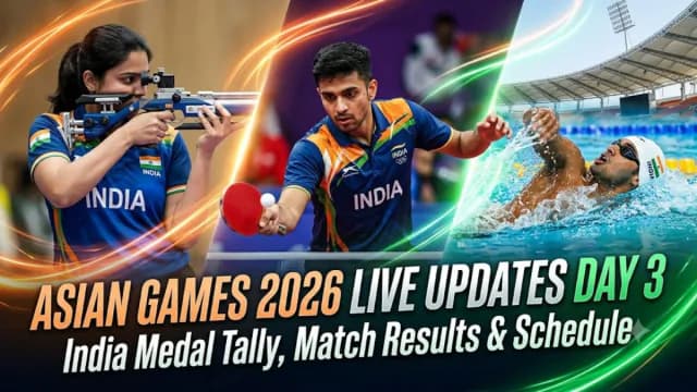 Asian Games 2026 Aggiornamenti in Diretta Giorno 3: Tabellone Medaglie India, Risultati delle Partite e Programma