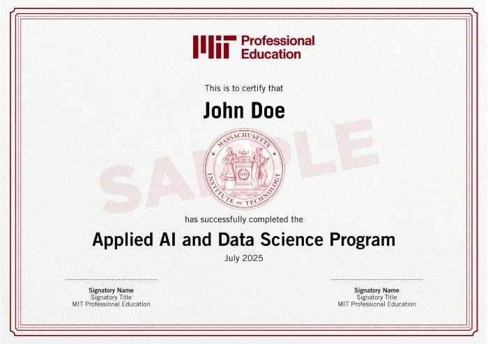 MIT certificate program highlights demand for applied AI and data science skills