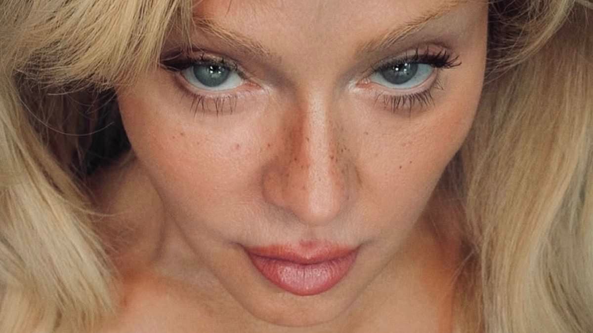 Madonna, 68, kaum wiederzuerkennen: Sie kanalisiert Pamela Anderson und präsentiert ein SEHR glattes Hautbild