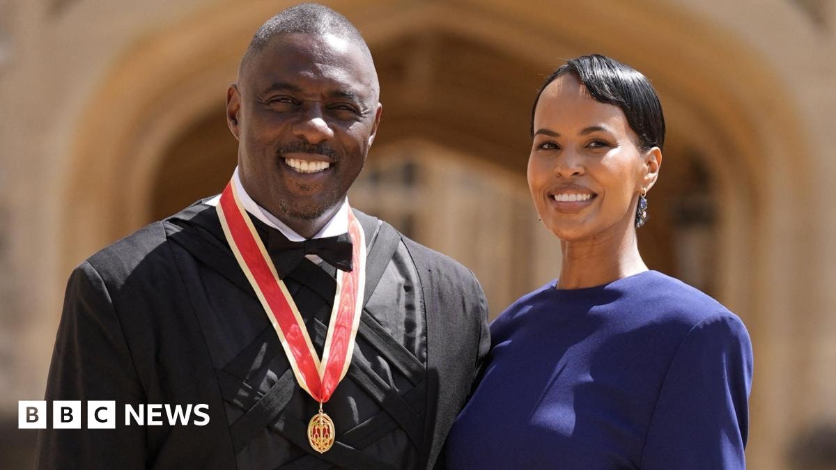 Idris Elba, Torvill and Dean and Meera Syal receive honours at Windsor Castle - BBC News