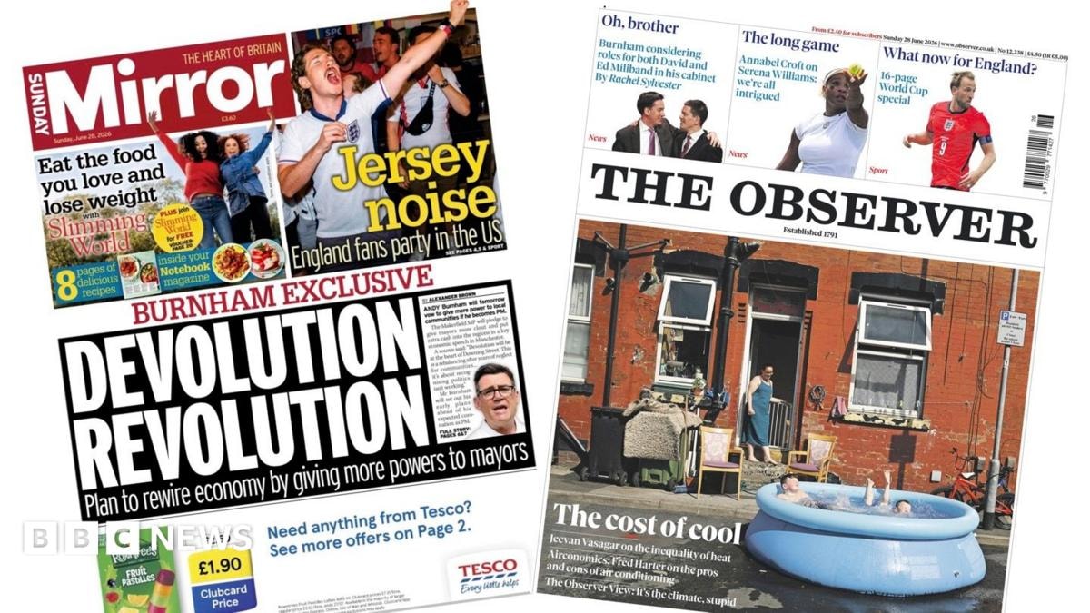 Titres de la presse : « Révolution de la dévolution » et « Le coût du cool » - BBC News