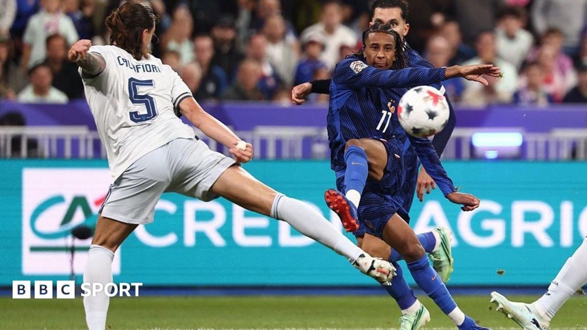 France 1-1 Italy: Michael Olise scores before Alessandro Bastoni equalises in Nations League - BBC Sport