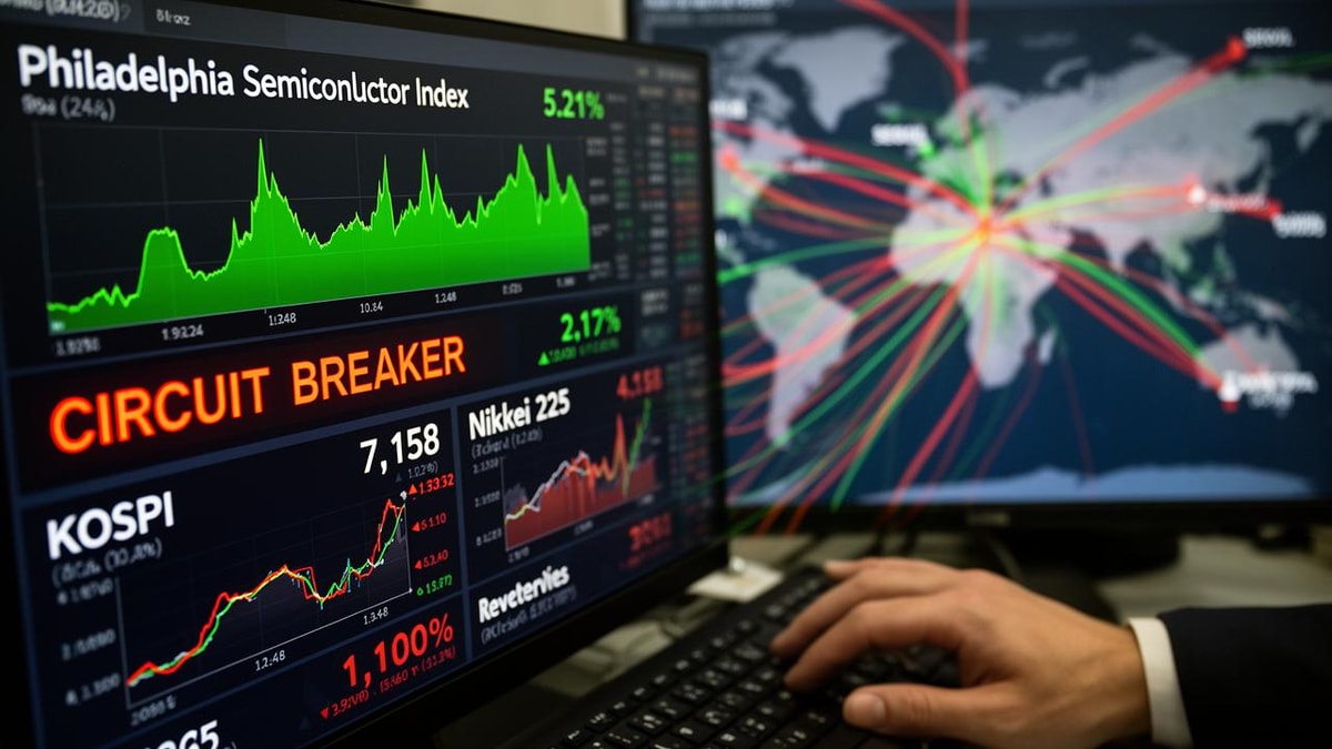 Philadelphia Semiconductor Index Surges 5%, Igniting Asian Stock Rally; South Korea's KOSPI Soars Over 6%, Triggering Circuit Breaker Again; Nikkei Rebounds Over 1,000 Points β BigGo Finance