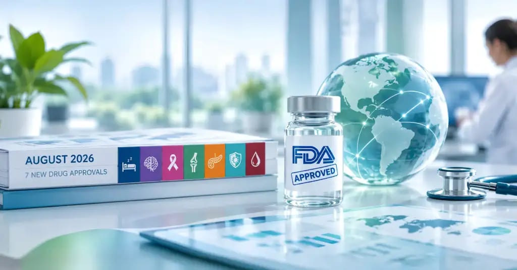 August 2026 FDA Approvals: 7 New Drugs Creating Future Market Opportunities