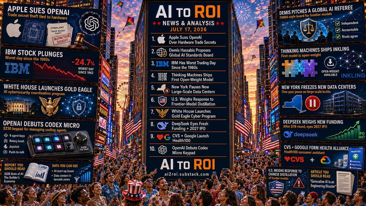 AI to ROI News & Analysis: July 17, 2026
