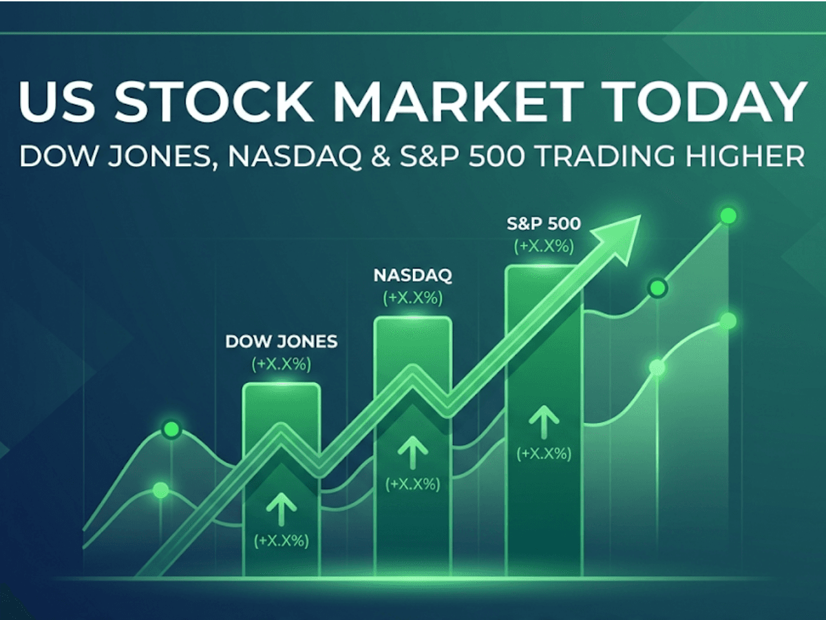 US Stock Market Today: Dow Jones, NASDAQ & S&P 500 Trading Higher Amid Major Indexes Rebound from Multi-Day Losing Streak