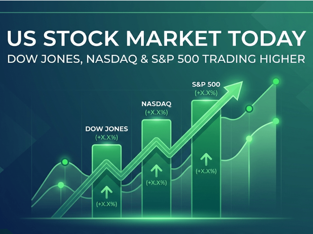 US Stock Market Today: Dow Jones, NASDAQ & S&P 500 Trading Higher Amid Major Indexes Rebound from Multi-Day Losing Streak