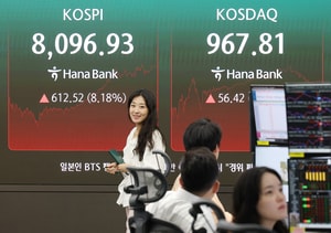 AI 신뢰와 이란-이스라엘 휴전으로 서울 증시 8% 이상 급등, 원화 가치 급상승 - The Korea Herald