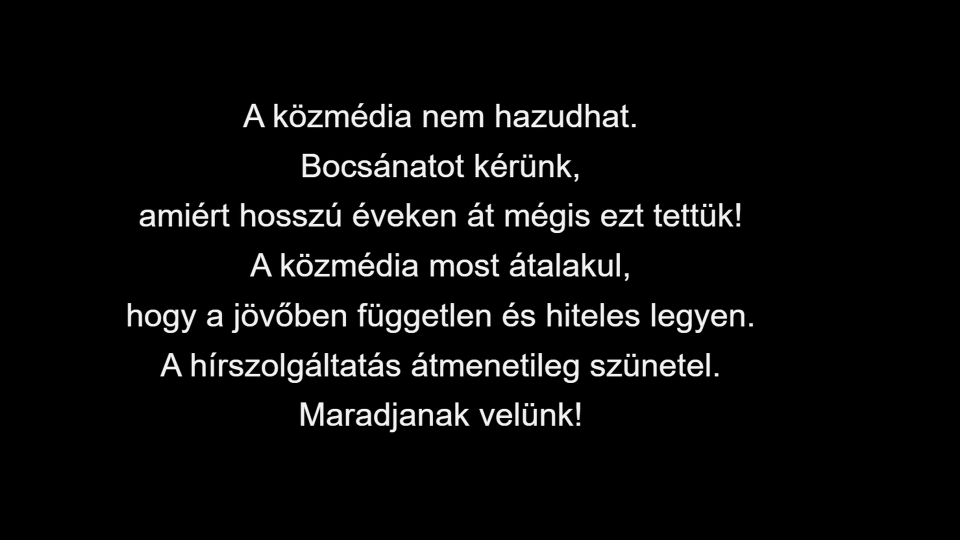 Los medios públicos de Hungría quedan fuera de servicio y se disculpan por 'años de mentiras' mientras Tisza toma el control - Hungarian Conservative