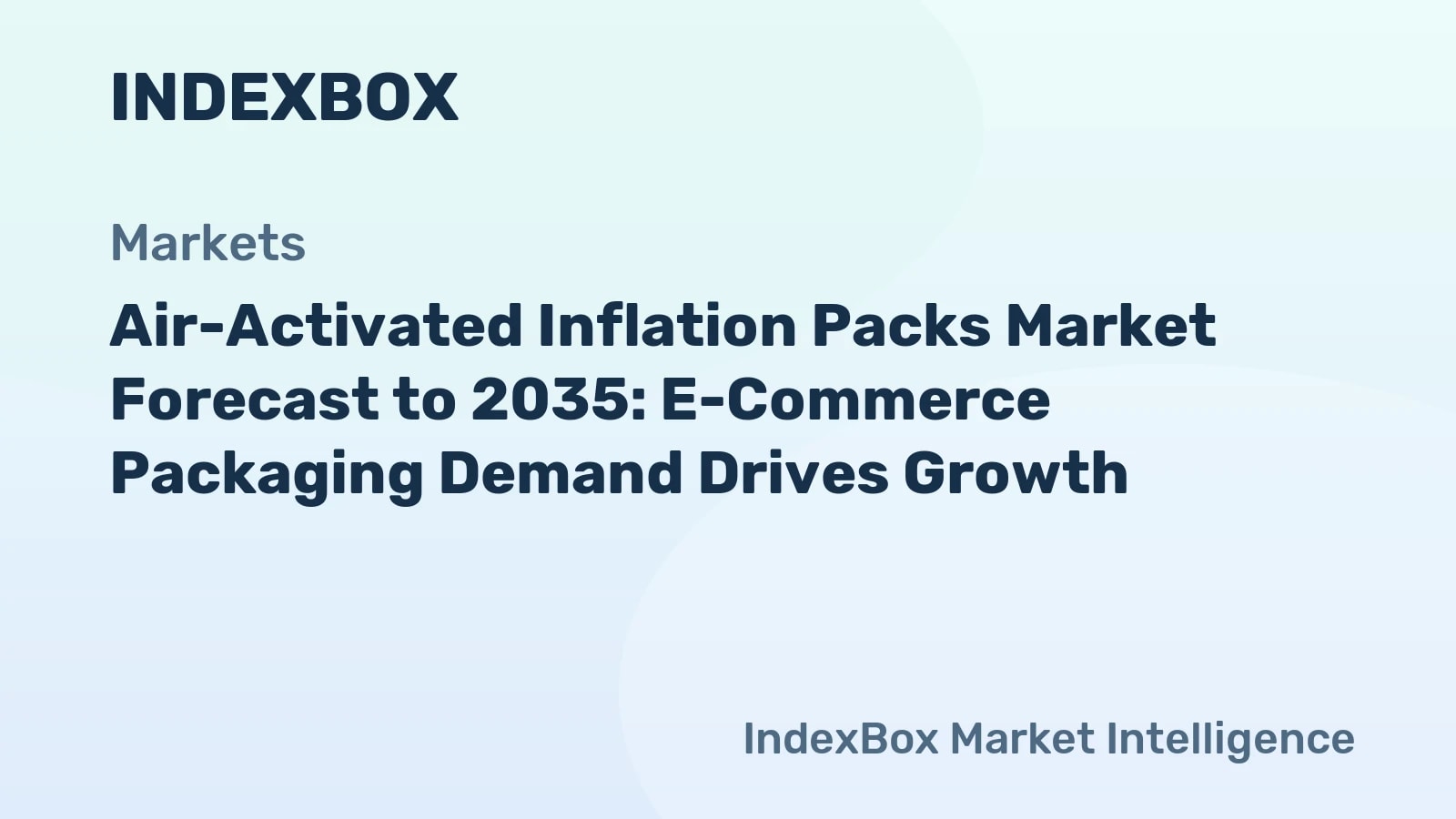 Air-Activated Inflation Packs Market To 2035: E-Commerce Packaging Demand Drives Growth - News and Statistics - IndexBox