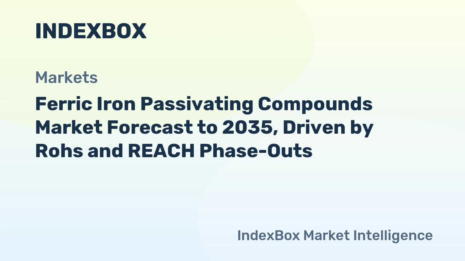 Ferric Iron Passivating Compounds Market To 2035: Regulatory Shift Drives Growth - News and Statistics - IndexBox