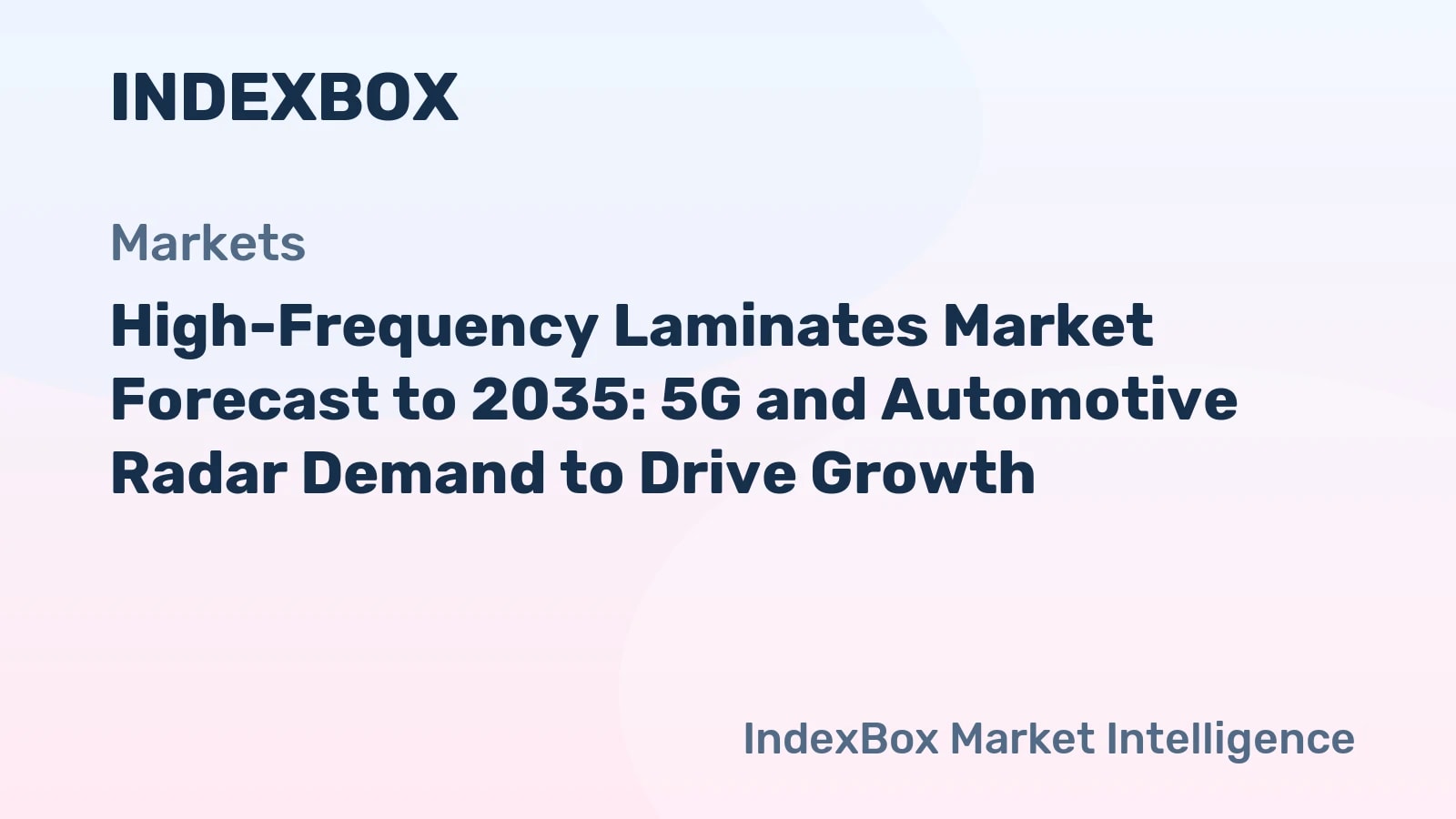 High-Frequency Laminates Market To 2035: 5G and Radar Demand to Accelerate Growth - News and Statistics - IndexBox