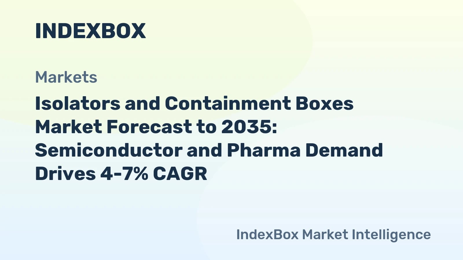 Marktprognose für Isolatoren und Containment-Boxen bis 2035: Halbleiter- und Pharmabedarf treiben CAGR von 4-7% - Nachrichten und Statistiken - IndexBox